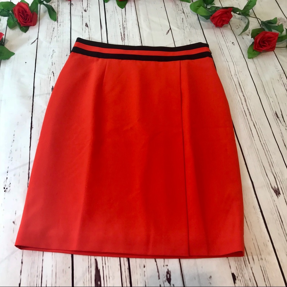 Worthington orange wrap pencil skirt